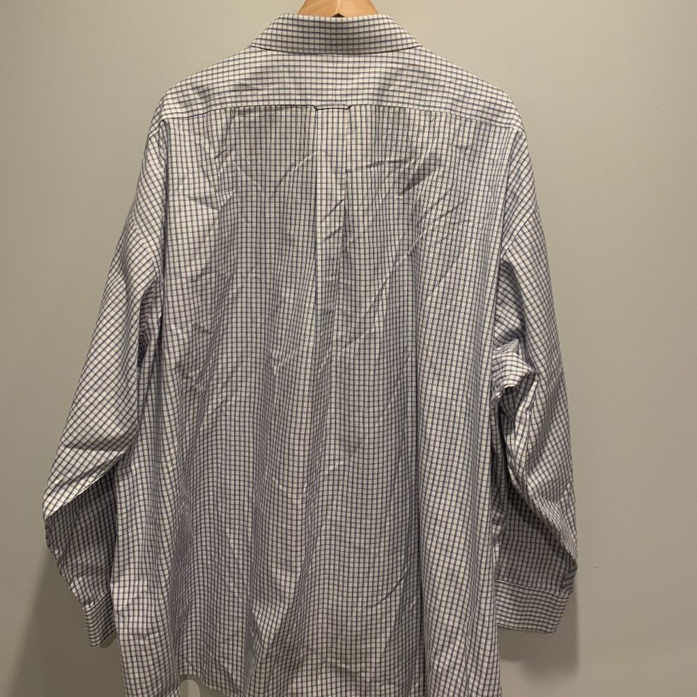 Roundtree & Yorke Gold Label Button Up Shirt, Plaid, 20 34/35 - Picture 4 of 4